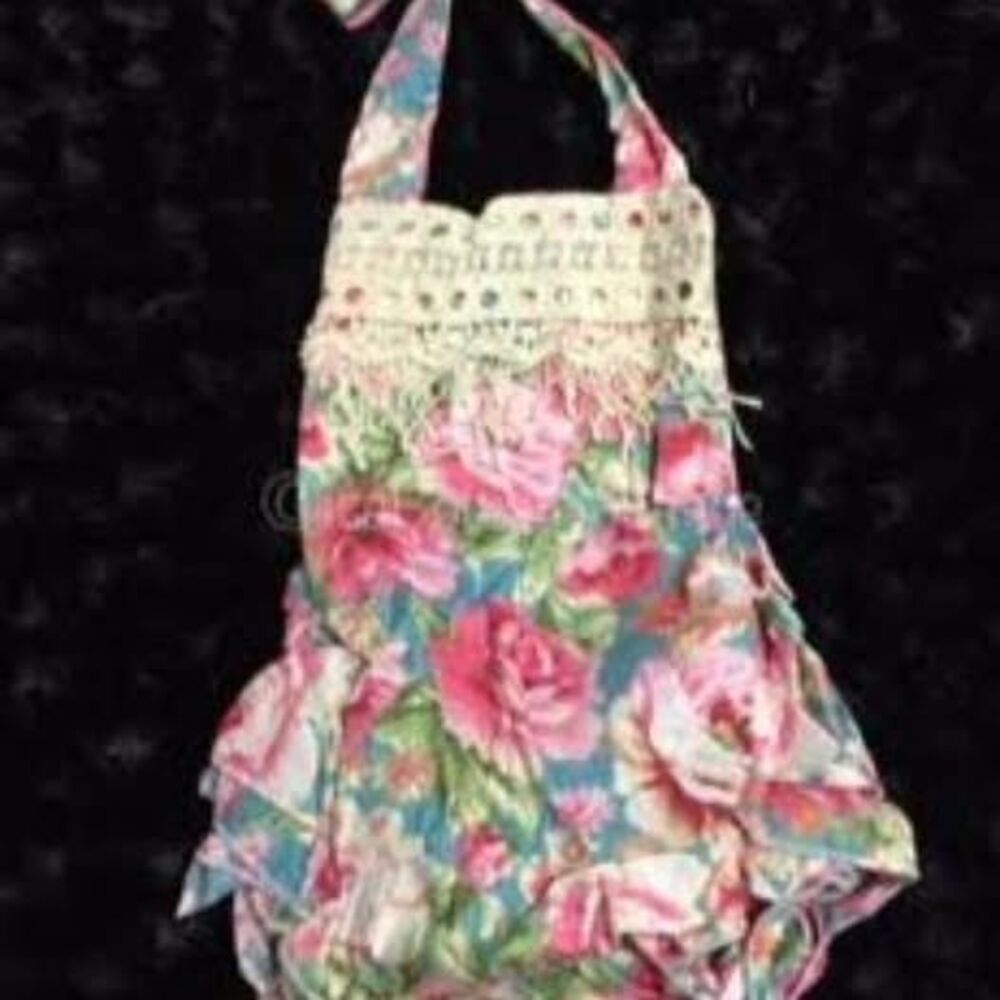 Antique Rose Sunset Romper  sunant  Med 3M-9M  new